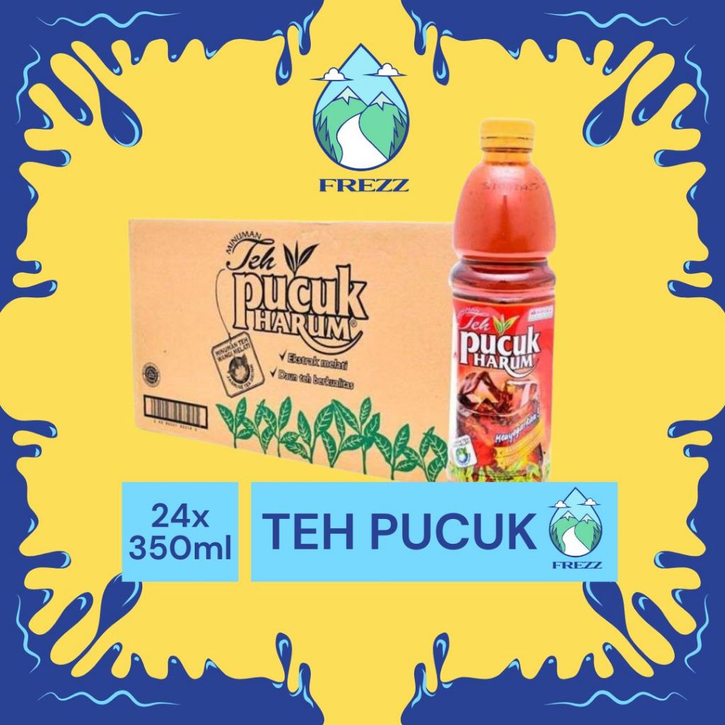 

(KARGO / REGULER) TEH PUCUK HARUM Dus 350 ml Isi 24 BOTOL Per Karton - READY GELAS Air Minum Kemasan Botol Galon