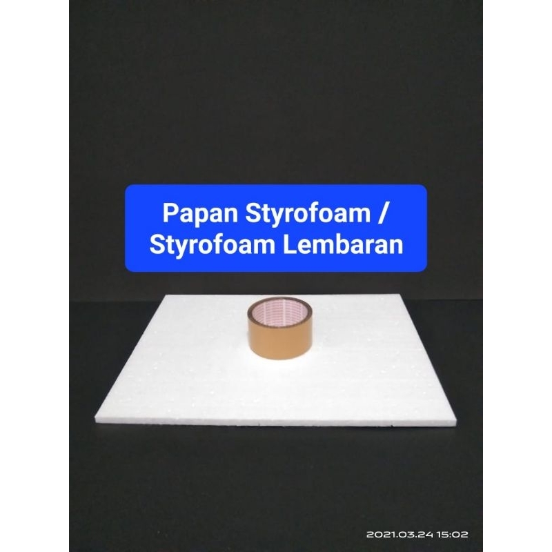 

42x32cm Papan Styrofoam Gabus Lembaran MINIMAL ORDER 5 PCS supaya tidak patah di perjalanan