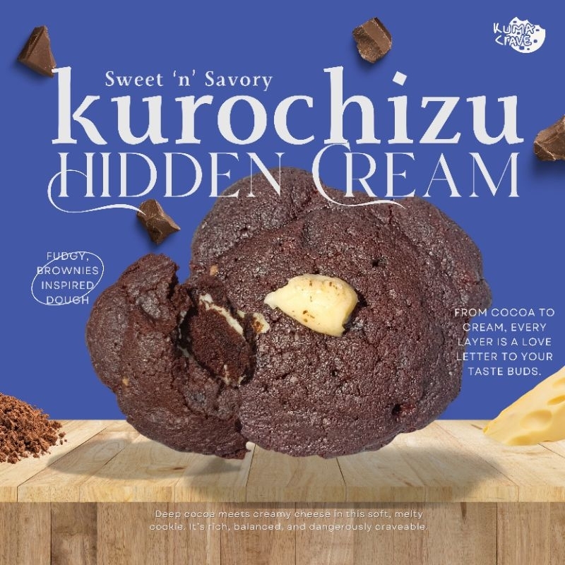 

Choco and Cheese Soft Cookies - Cookies Soft Baked Premium | Kue kering Lembut Homemade Isi Lembut by Kuma Crave [KUROCHIZU]