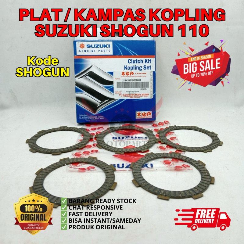 SHOGUN PLAT KOPLING KAMPAS KOPLING SHOGUN 110 ORIGINAL SUZUKI, PLAT KOPLING ORIGINAL SUZUKI SHOGUN, 