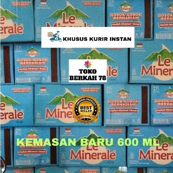 Le Minerale 600Ml / Le Minerale Botol 600Ml / Le Minerale 600 Ml ( Karton )