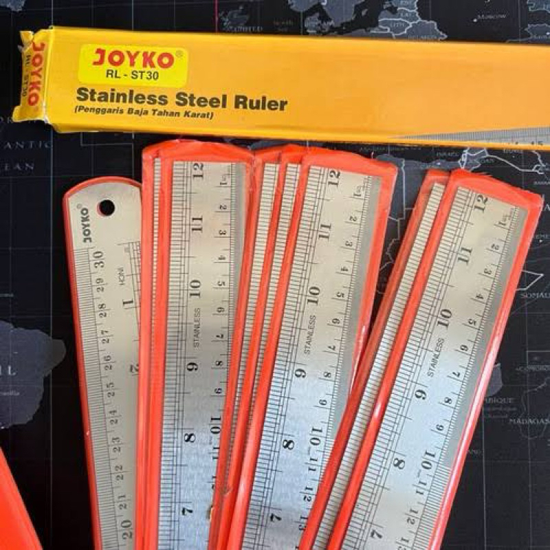 

Penggaris besi joyko 30cm / ruler stainless 1 pcs