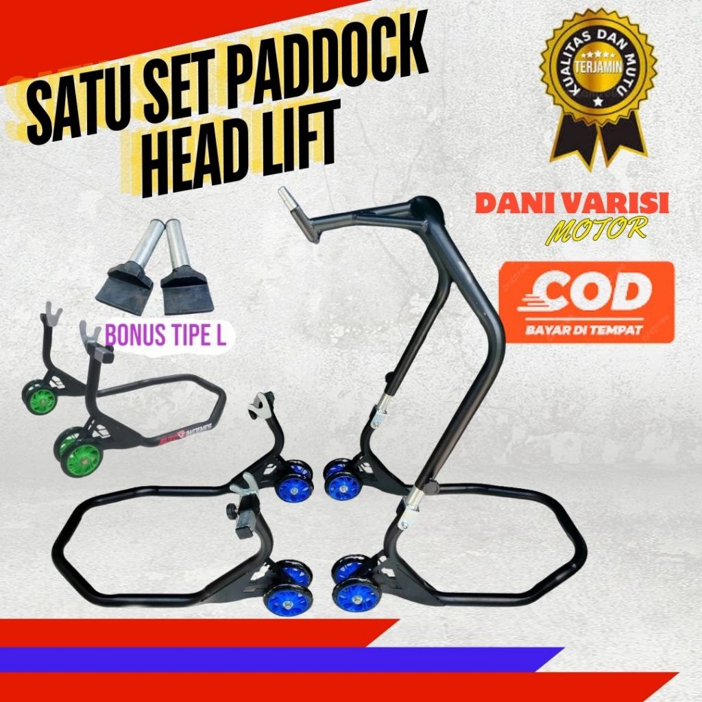 Standar Paddock Satu Set Depan Belakang Paddock Depan Head Lift Pedok