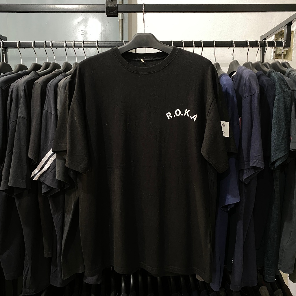 R.O.K.A Korean Army Military T-Shirt Black size L not alpha industries avirex usaf buzz ricksons