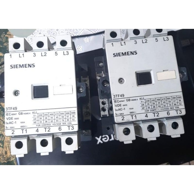 3TF4922-0XP0 100A 220V CONTACTOR SIEMENS 3TF49