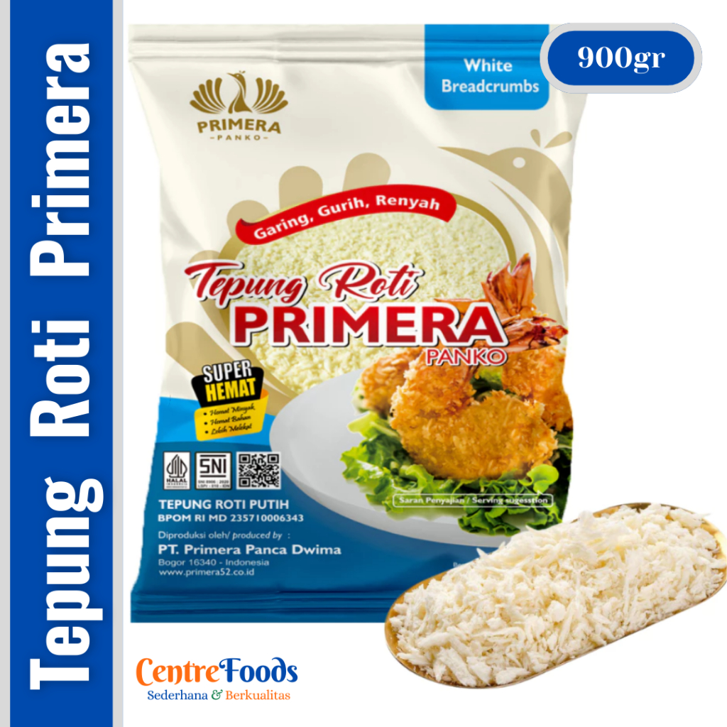 

Tepung Roti White - White Breadcrumbs PRIMERA PANKO | 900gr [ Harga Per BKS ]