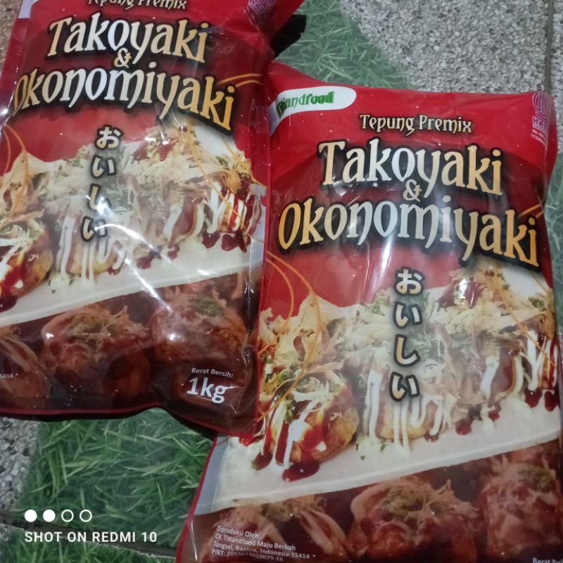 

tepung premix takoyaki 1kg merk Titiandfood tepung takoyaki okonomiyaki flour halal termurah sale