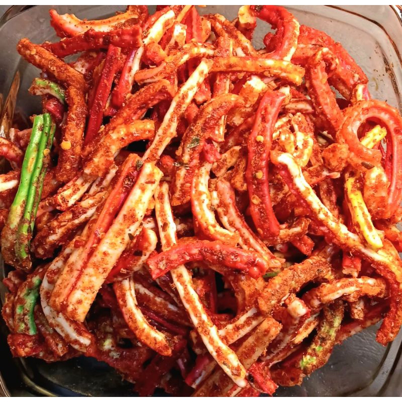 

Kerupuk seblak beton pedas daun jeruk