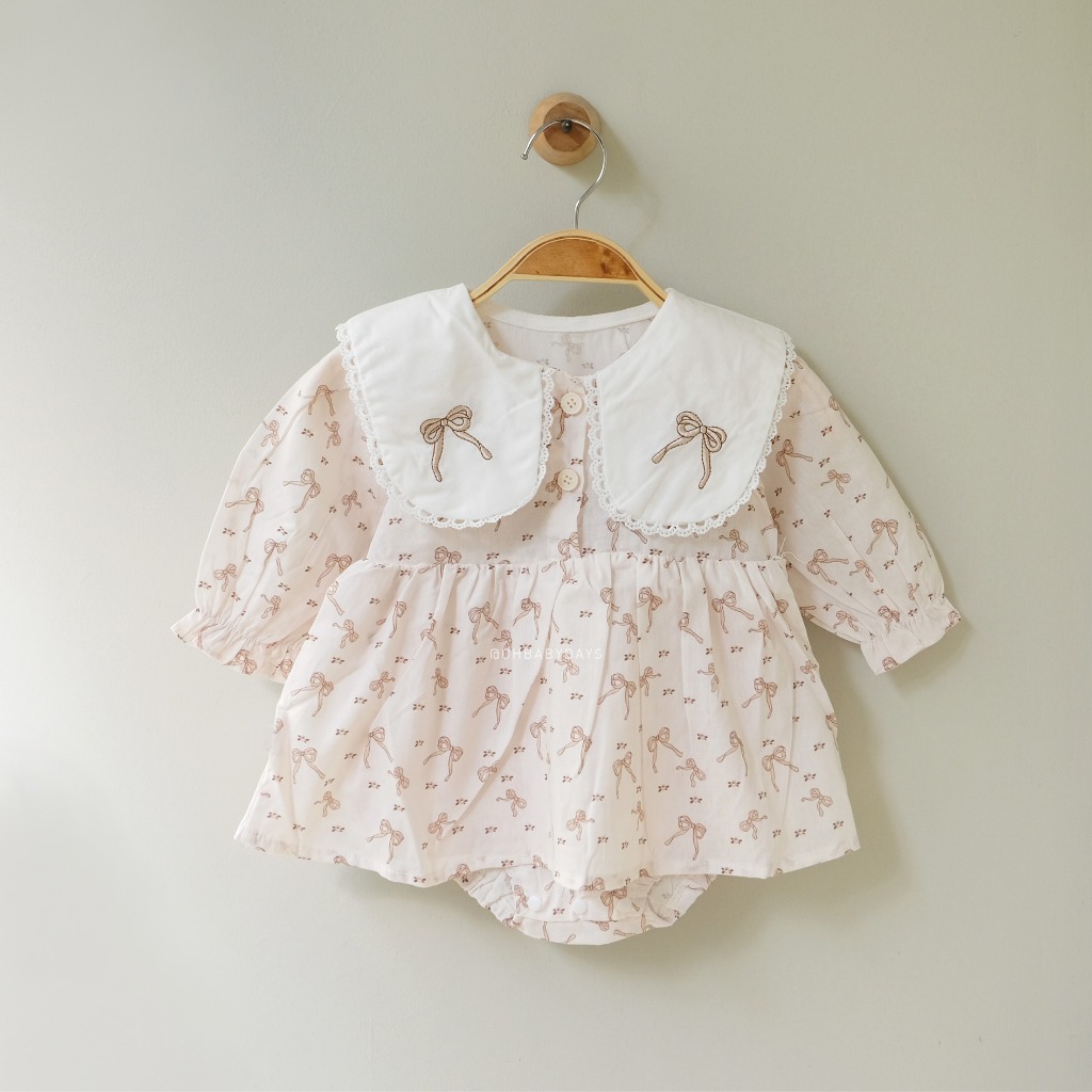 OHBABYDAYS | Jumper Romper Bayi | Bow Pattern Romper