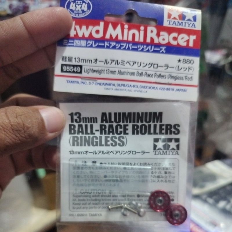 Tamiya 95549 Roller Aluminum 13mm Lightweight ( Ringles Red )