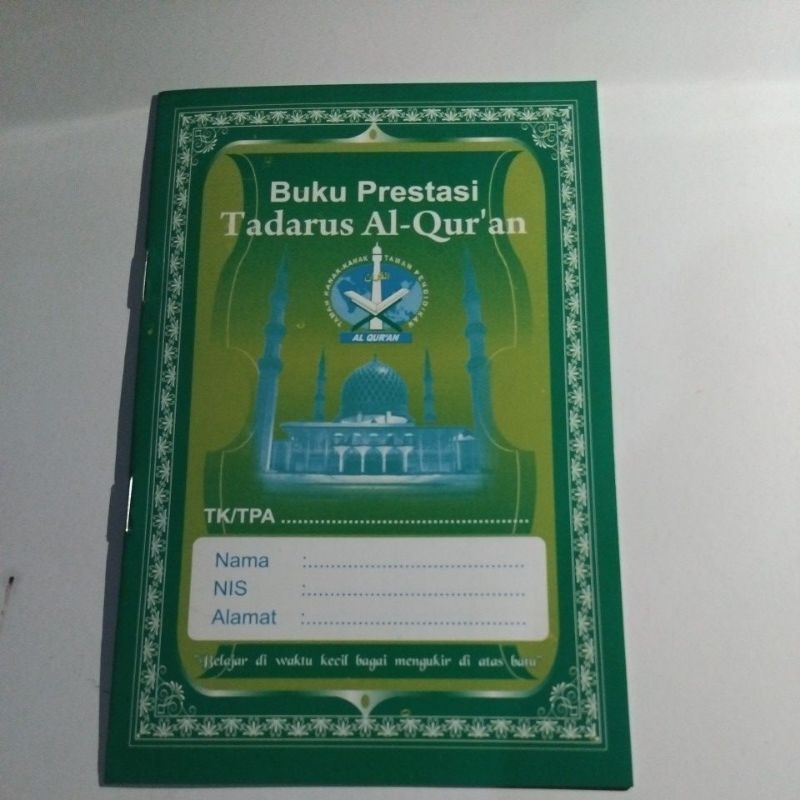 Buku Prestasi Tadarrus Al Qur'an TK TPA