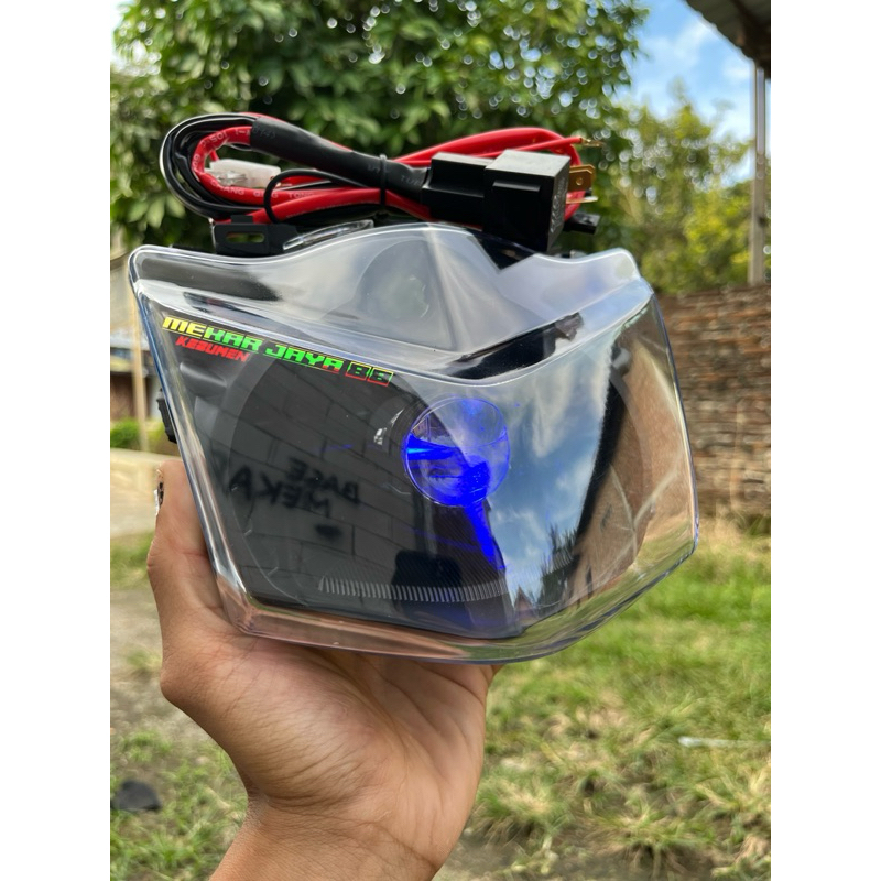 Lampu biled soket BEAT KARBU-BEAT LAMA lampu biled h4 cahaya biled