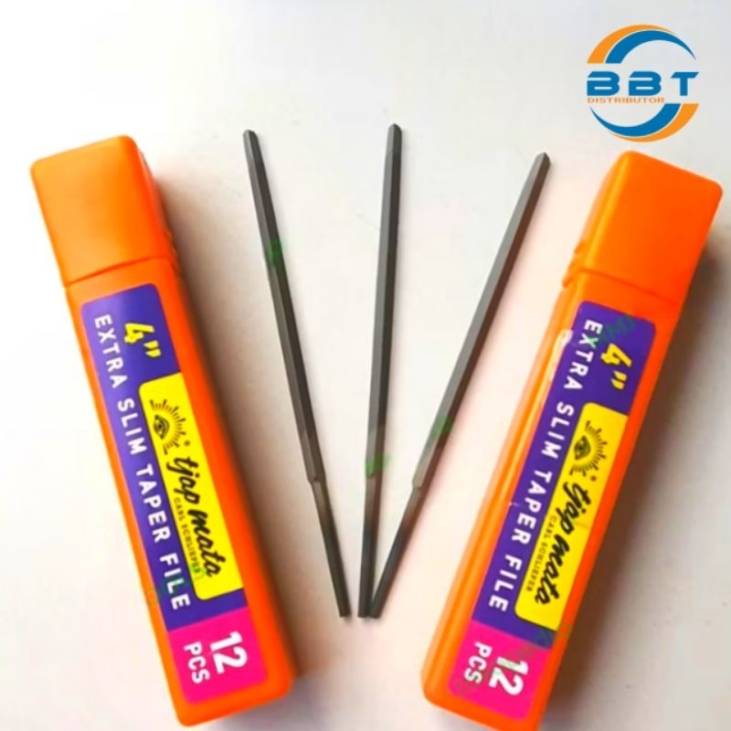 Kikir segitiga cap MATA 4" - Kikir Gergaji cap МАТА -Slim taper