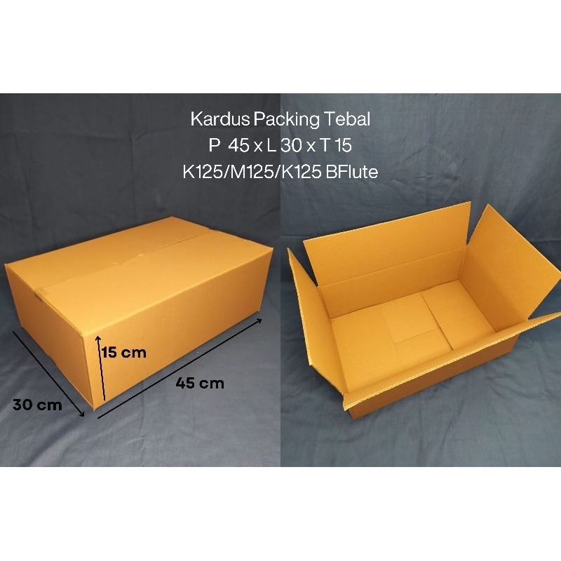

Kardus Packing P 45cm X L 30cm X T 15cm