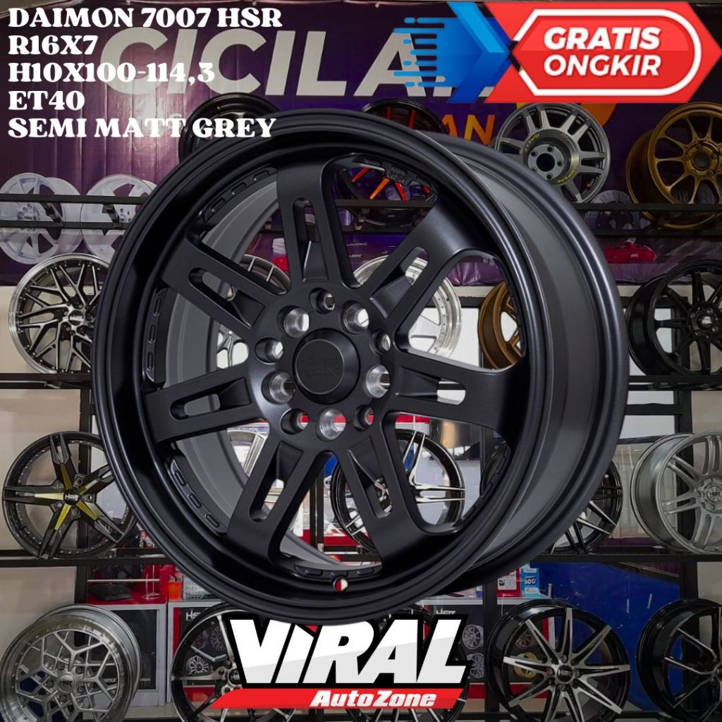 Velg Pelek Pelak Mobil Ring 16 HSR DAIMON R16 UNTUK CORTEZ , ERTIGA , RUSH , STARGAZER