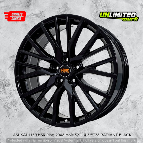 velg mobil ring 20 untuk crv turbo captiva civic r20 hsr asukai pcd 5X114 murah