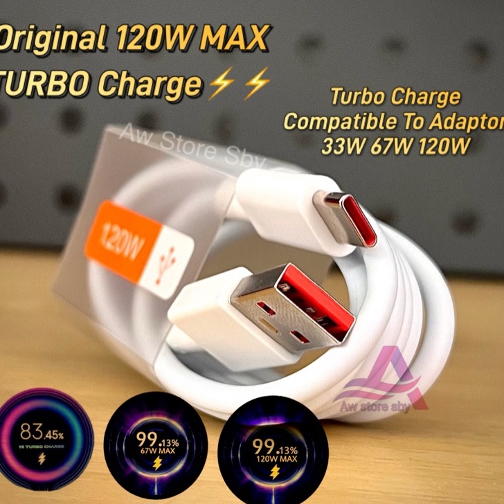COD  Ori1 Kabel Data Xiaomi Type C Turbo Charge 33W 67W 12W Max Xiaomi redmi Mi Note 1 11 11T 12 12T