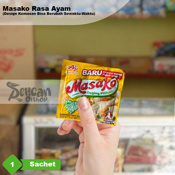 

Masako Ayam Sachet 1 Pcs Satuan Kaldu Bumbu Masak Instant Kemasan Kecil