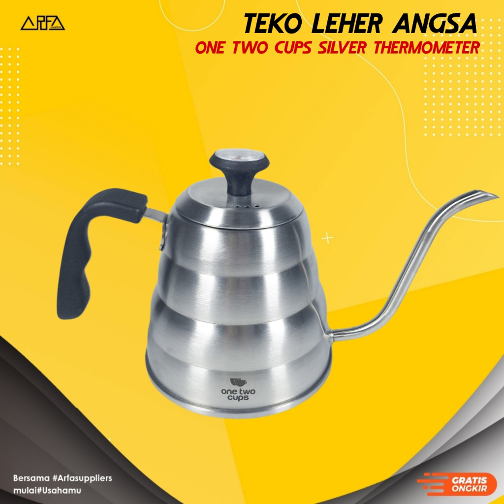 Teko Angsa Stainless Gooseneck Kettle V60 1200ml Termometer