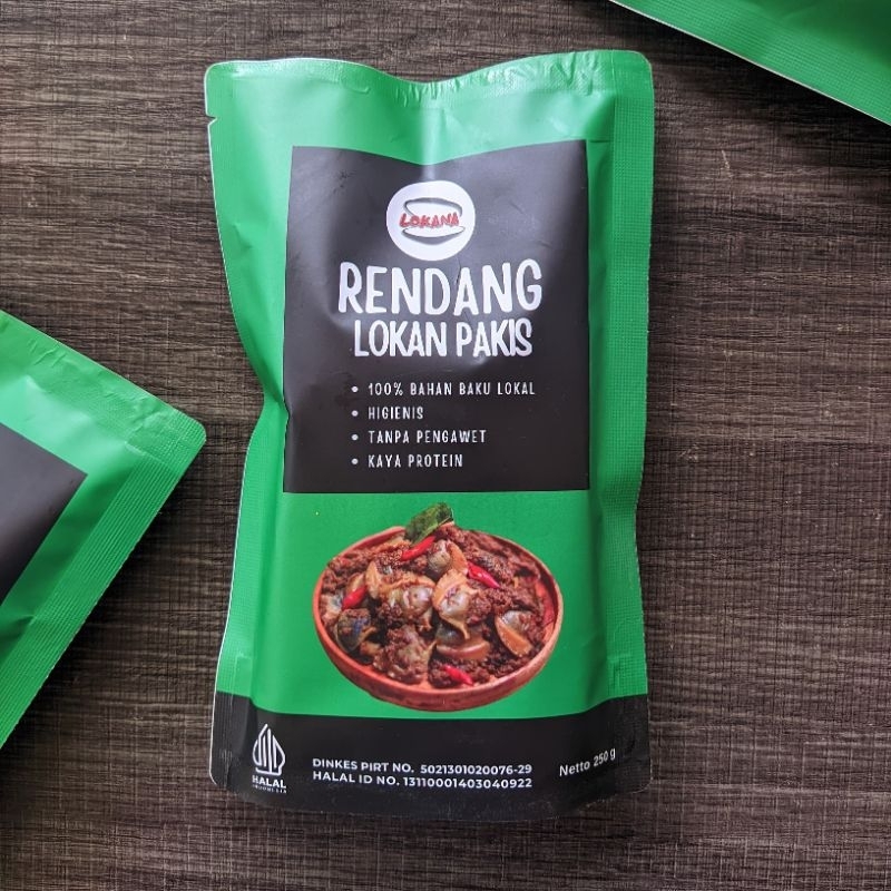 

Lokana Rendang Kerang Lokan + Sayur Pakis/Paku Siap Saji (250 Gram)