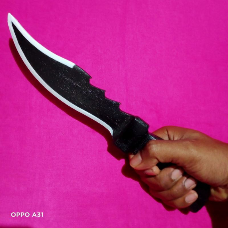 Pisau Belati Naga Bahan Kayu Mainan Peraga Silat Beladiri/Pisau Belati Kayu/Pisau Belati Komando/Pis