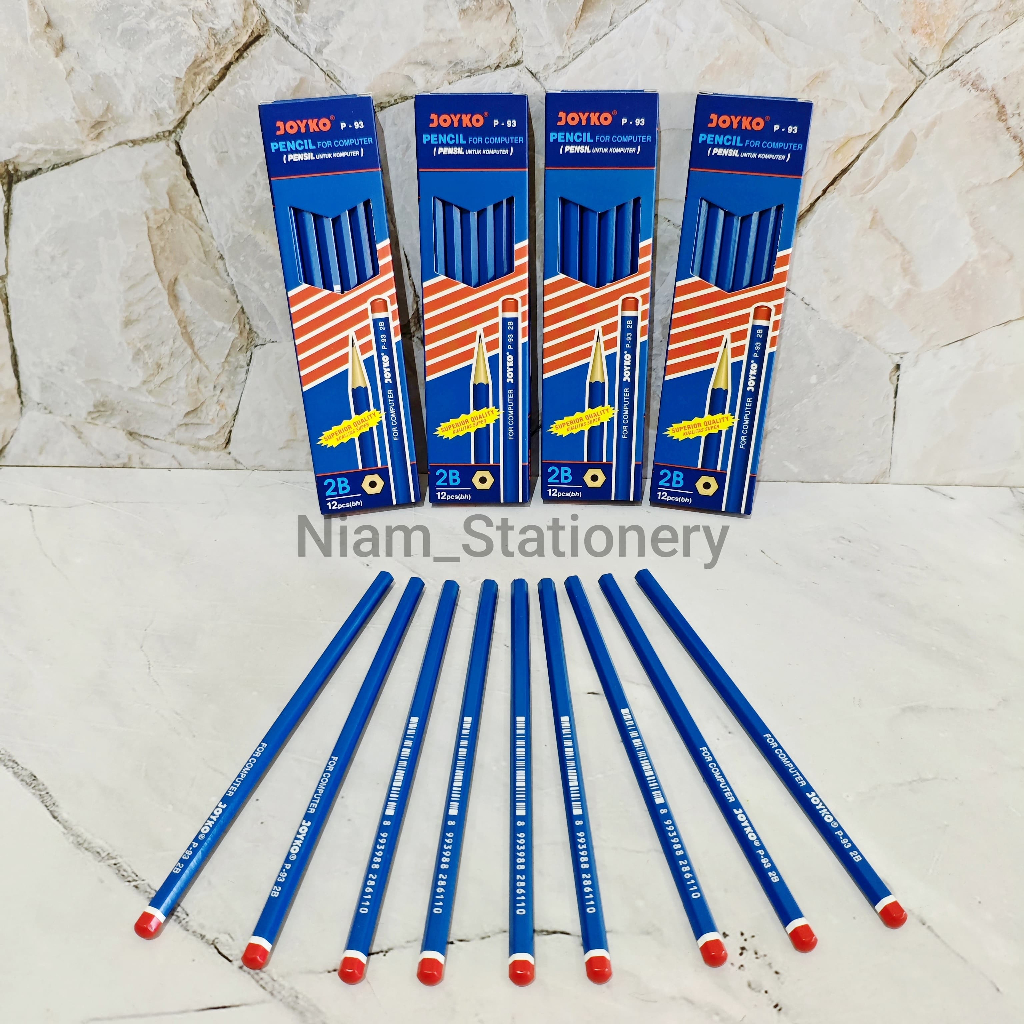 

SELUSIN ( 12 PCS ) Pensil Tulis 2B Joyko P-93 Pensil 2B Joyko P93