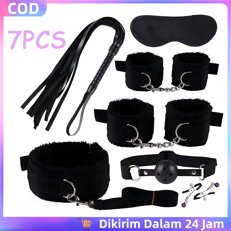 7pcs Tali Ikat Sexy Tali Borgol Sexy Prank Aksesories Lingerie Couple Set Tali Borgol Pengikat Kaki