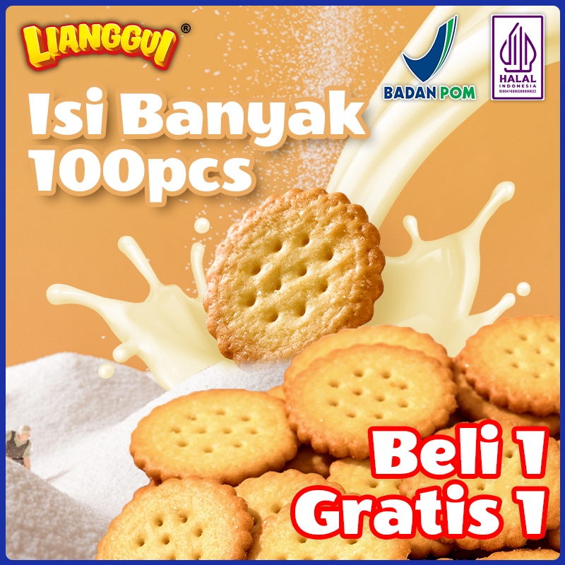 

READY STOCK Lianggui - Sea Salt Biscuit, Cemilan Enak & Sarapan Bergizi Keluarga (Snack Renyah)
