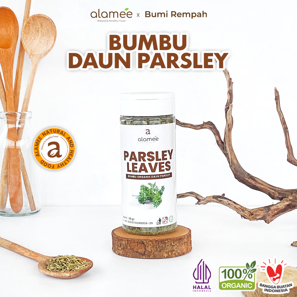 

ALAMEE Parsley Kering Dried Persley Flakes Daun Peterseli Leaves Bumbu Dapur Masak Organik 30g