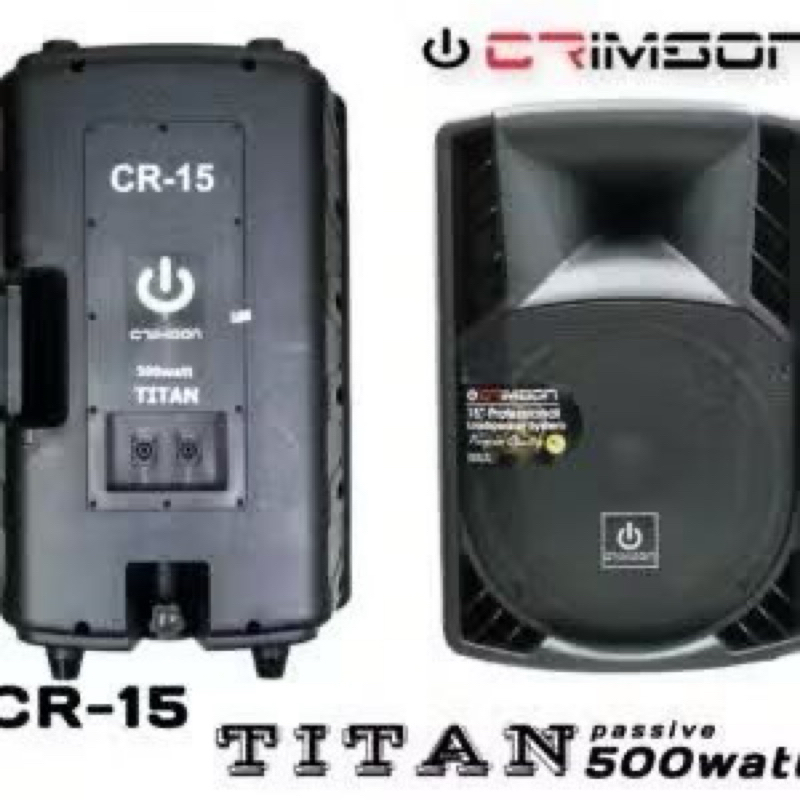 SPEAKER PASSIVE 15INCH 500 WATT CRIMSON TIPE TITAN