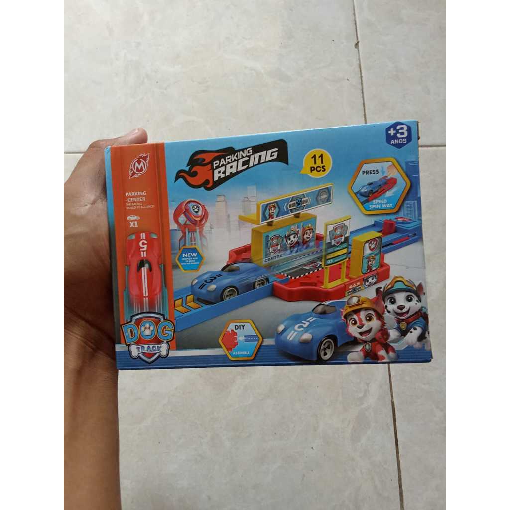 Mainan Anak PARKING RACING 11PCS DOG TRACK MH2001 Mainan Jalur Mobil Balap Diecast Mobil Anak Mainan