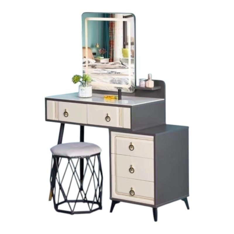 Meja Rias Lampu LED / Meja Make Up Mewah Minimalis/ Dressing Table / Meja Dandan / Meja Rias Make Up