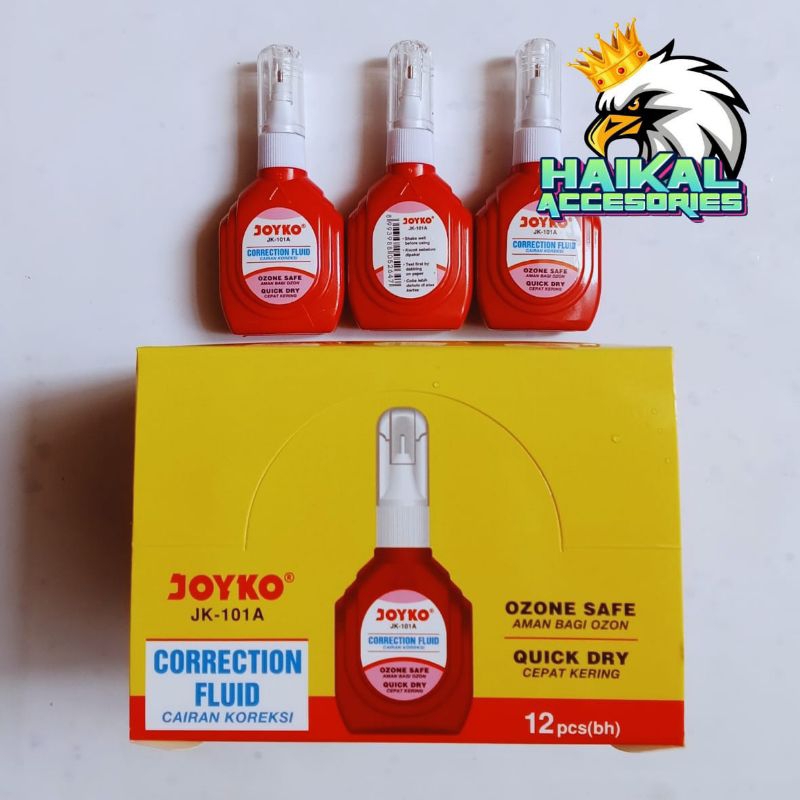 

1 Box Tipe X Joyko Correction Fluid JK-101A Isi 12pcs