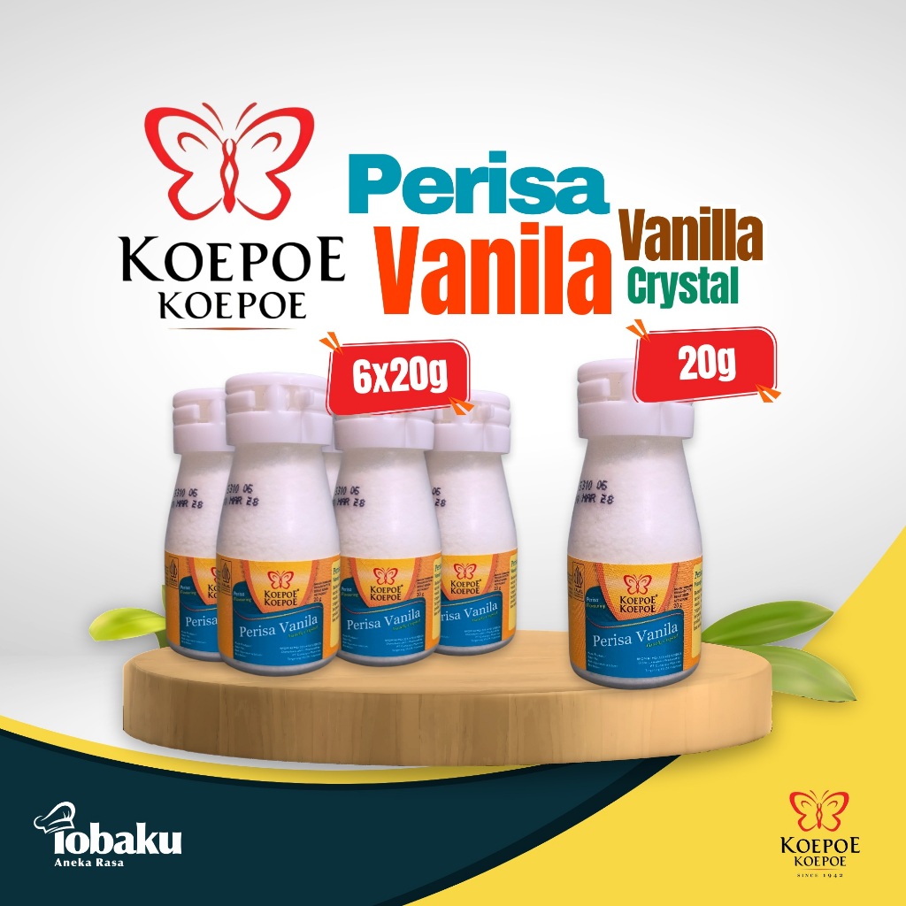 

Perisa Vanila Koepoe Koepoe Vanilla Crystal : 20g, 1 Pack (6x20g)