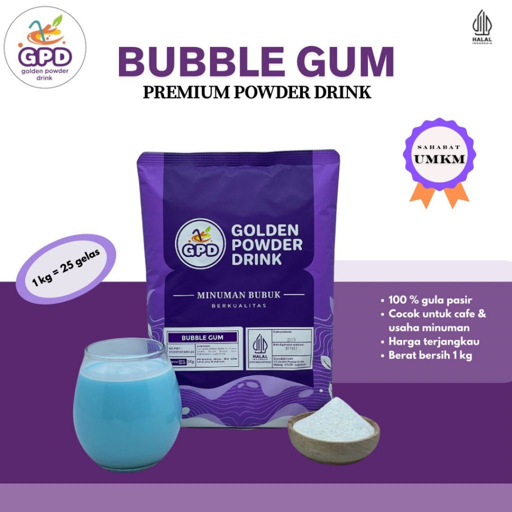

Bubuk minuman Premium - Bubble gum - Golden powder drink