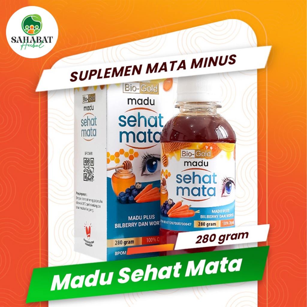 Suplemen Mata Minus BIOGOLD SEHAT MATA MADU Plus Silinder Anak Terbaik Pandangan Buram Kabur Berbaya