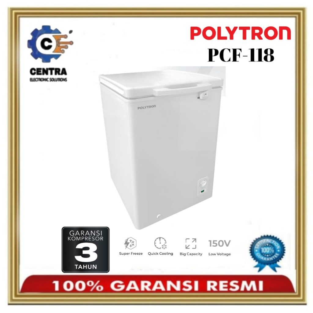 Chest Freezer Polytron 100 Liter PCF-118