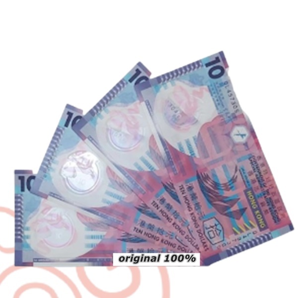 Uang 10 dolar hongkong Polymer Uang  koleksi ( UANG ASLI 100 %