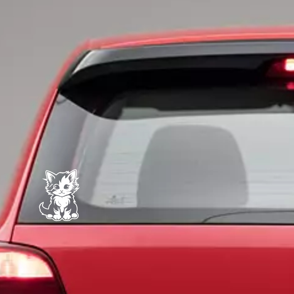 stiker mobil kucing lucu cutting sticker kaca mobil variasi lucu keren