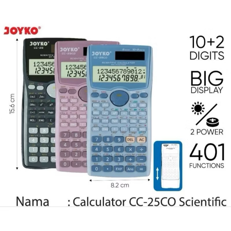 

Kalkulator SCIENTIFIC Joyko CC-25CO (1pcs)