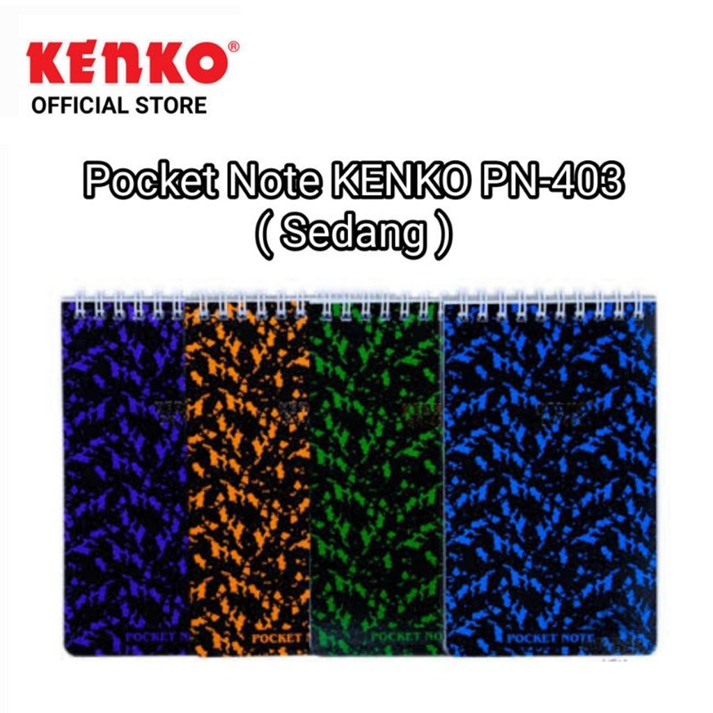

Pocket Note KENKO PN-403 / Notes Spiral / Ring Book Buku Tulis Memo / Buku Note - SIZE MEDIUM