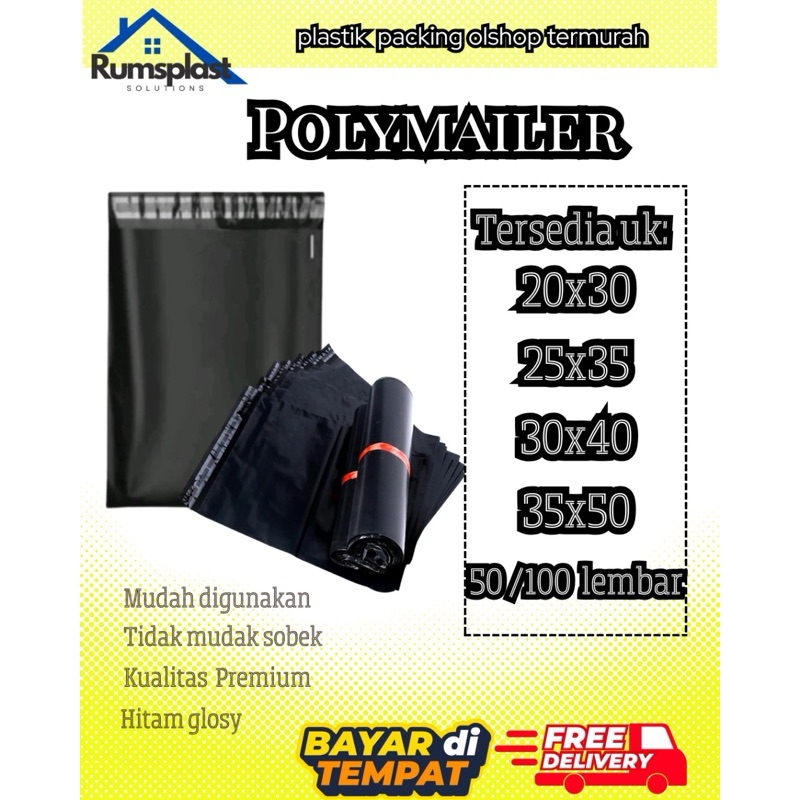 

Plastik polimailer Plastik packing olshop Kantong packing Baju Termurah isi 50/100