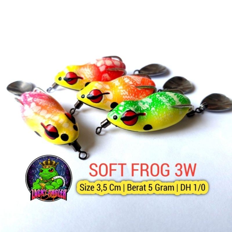 Soft Frog 3W Lure 3,5 Cm Umpan Casting Gabus