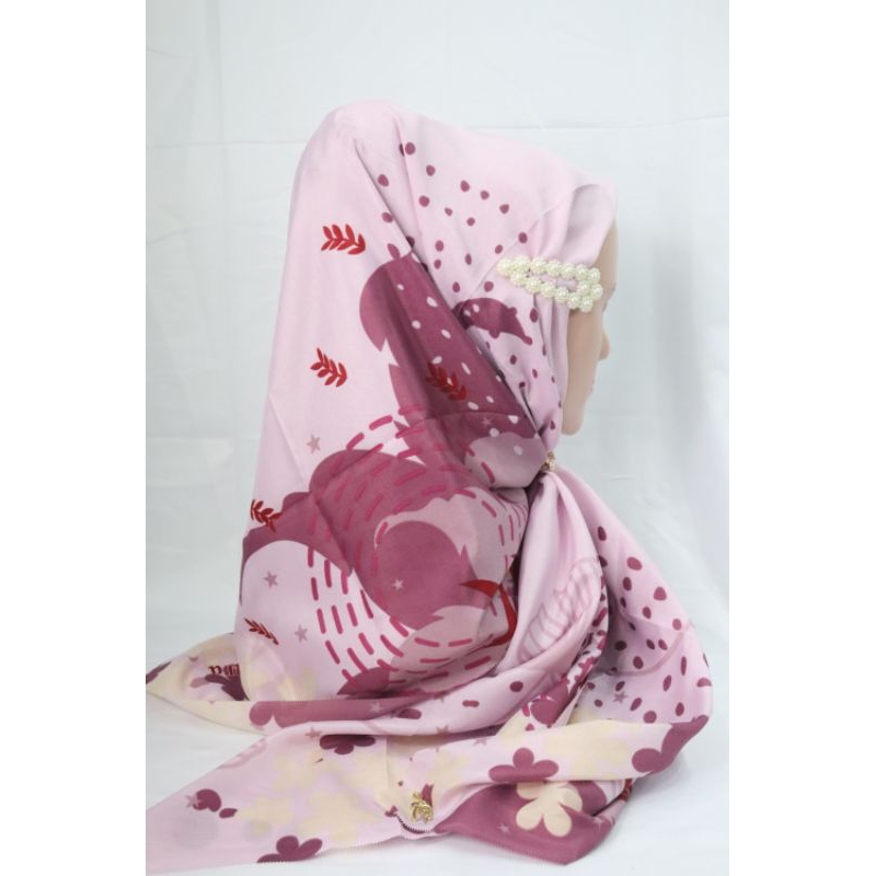 HIJAB VOAL MOTIF SEGI EMPAT | KERUDUNG MOTIP SEGI EMPAT