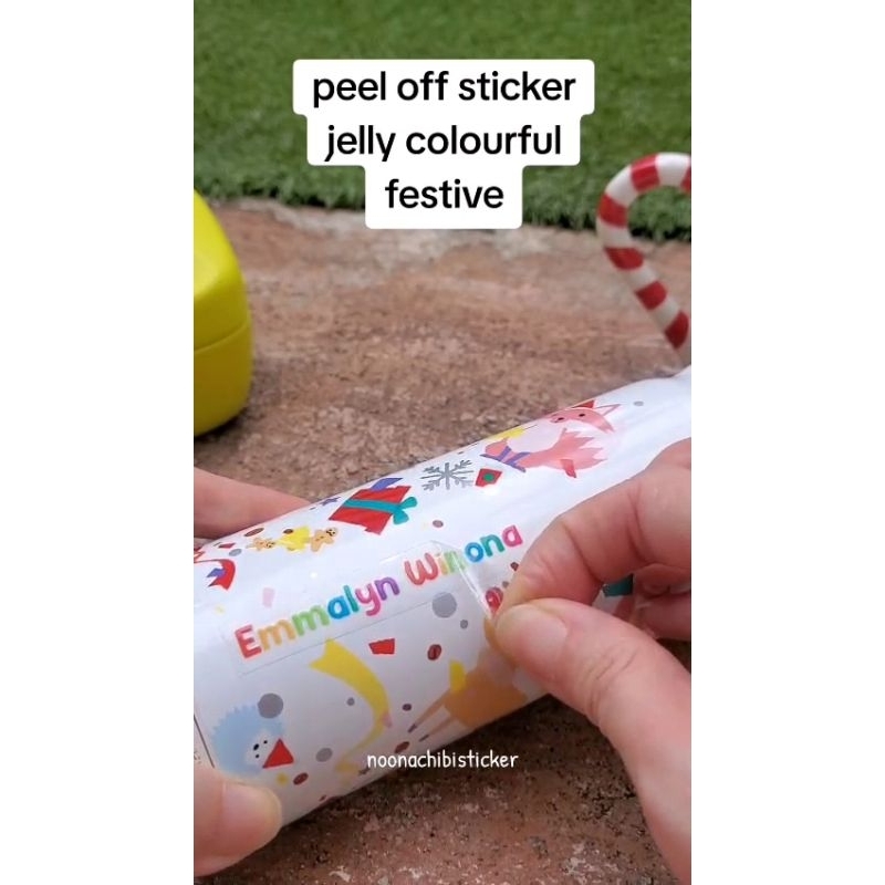

peel off jelly colourful stickers