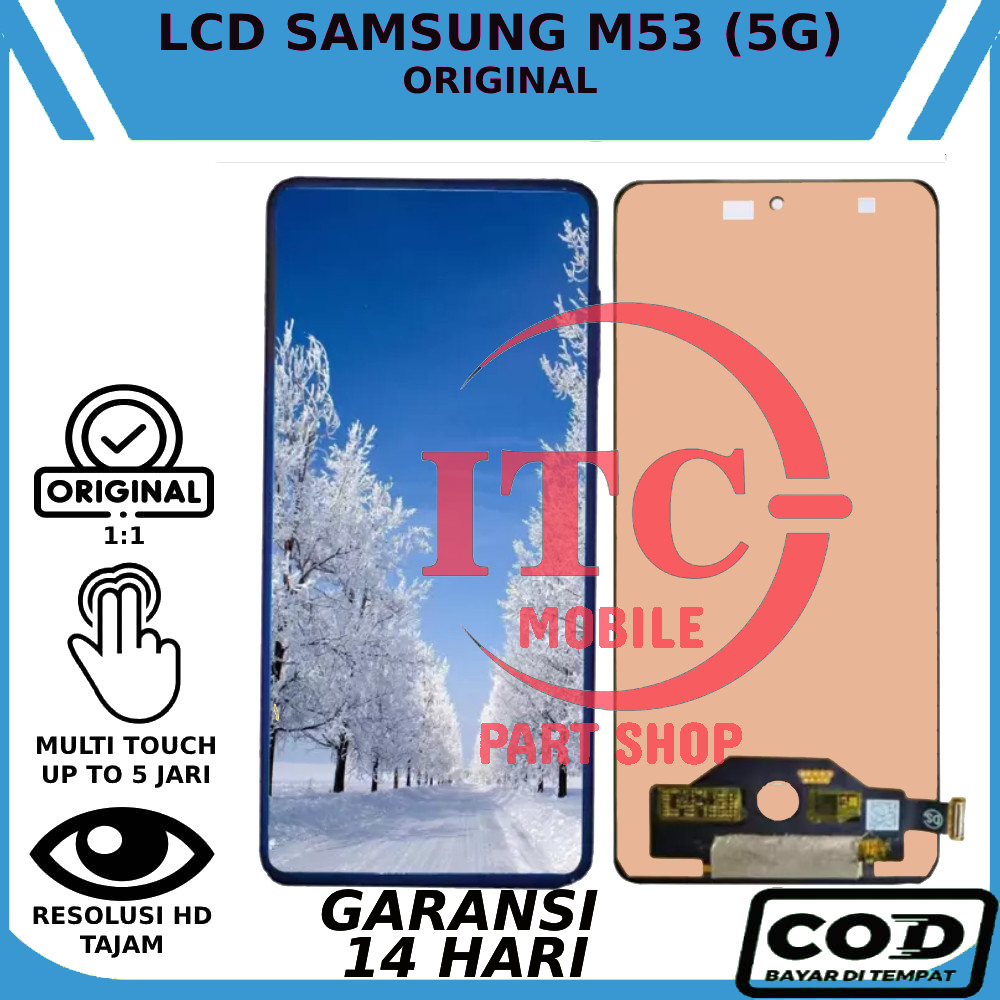 LCD TOUCHSCREEN SAMSUNG GALAXY M53 (5G) ORIGINAL GARANSI GRATIS LEM LCD