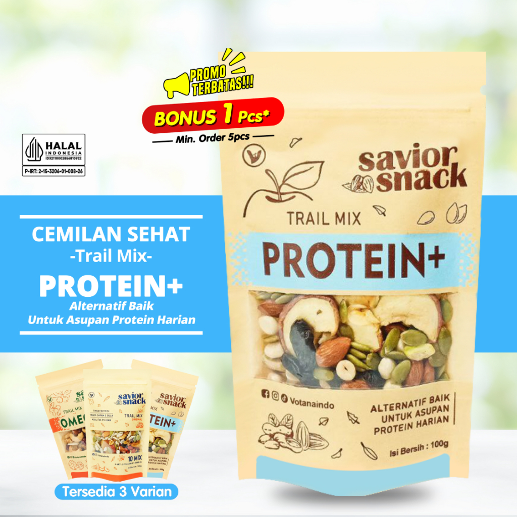 

Trail Mix Superfood Savior Snack Protein+ Nuts Seeds and Fruit Dried Roasted Almond, Pistachio, Dark Raisin, Pumpkin Seeds, Peanuts, Dried Apples, Cemilan Sehat, Makanan Enak Bergizi & Tinggi Nutrisi