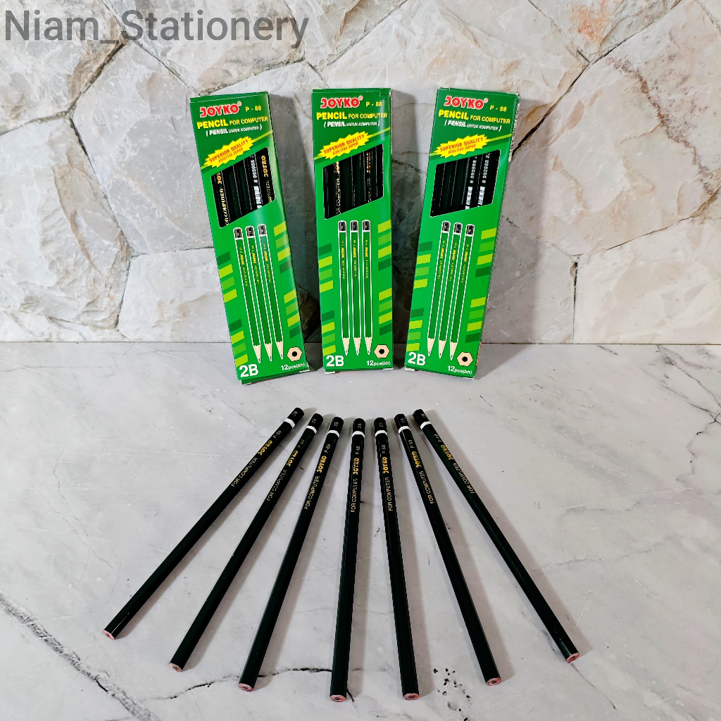 

SELUSIN ( 12 PCS ) Pensil 2B Raut Joyko P-88 Pensil 2B Joyko P - 88 Pensil Komputer