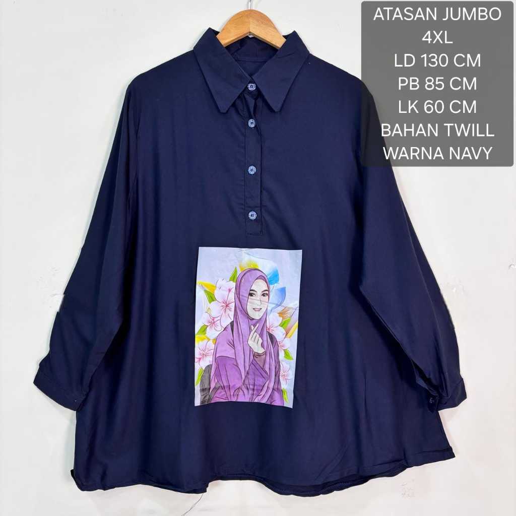 Atasan Kemeja Jumbo Ld 130 Cm Model Terbaru Kekinian