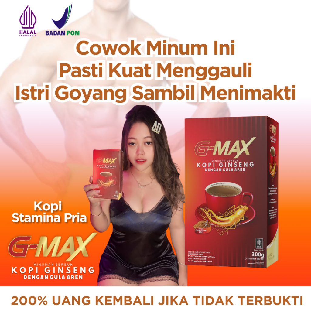 

KOPI PRIA TAHAN LAMA ORIGINAL 100% PENAMBAH STAMINA - G MAX KOPI GINSENG HALAL SUDAH BPOM